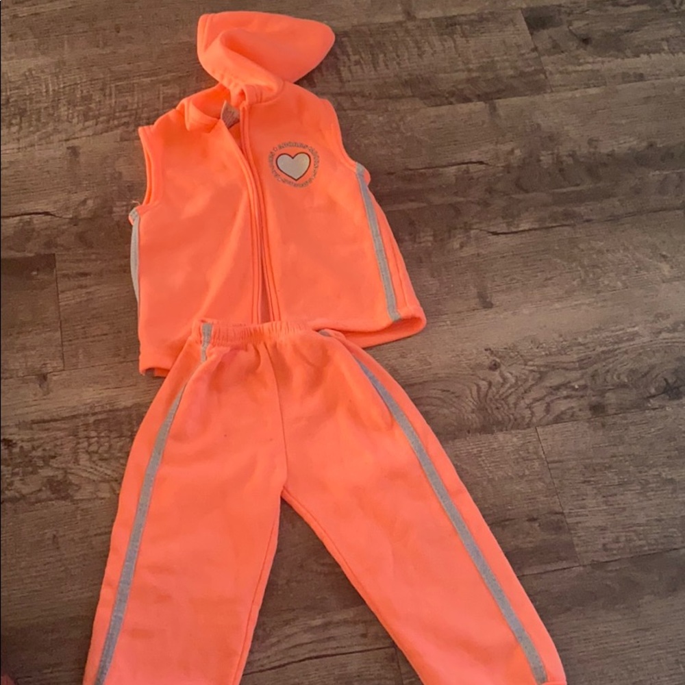2 piece pink sweat suit